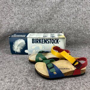 ✅Girls C13/EU31 Birkenstock Kids Rio Multi Birko-Flor Sandals *DISCOLORED SOLE